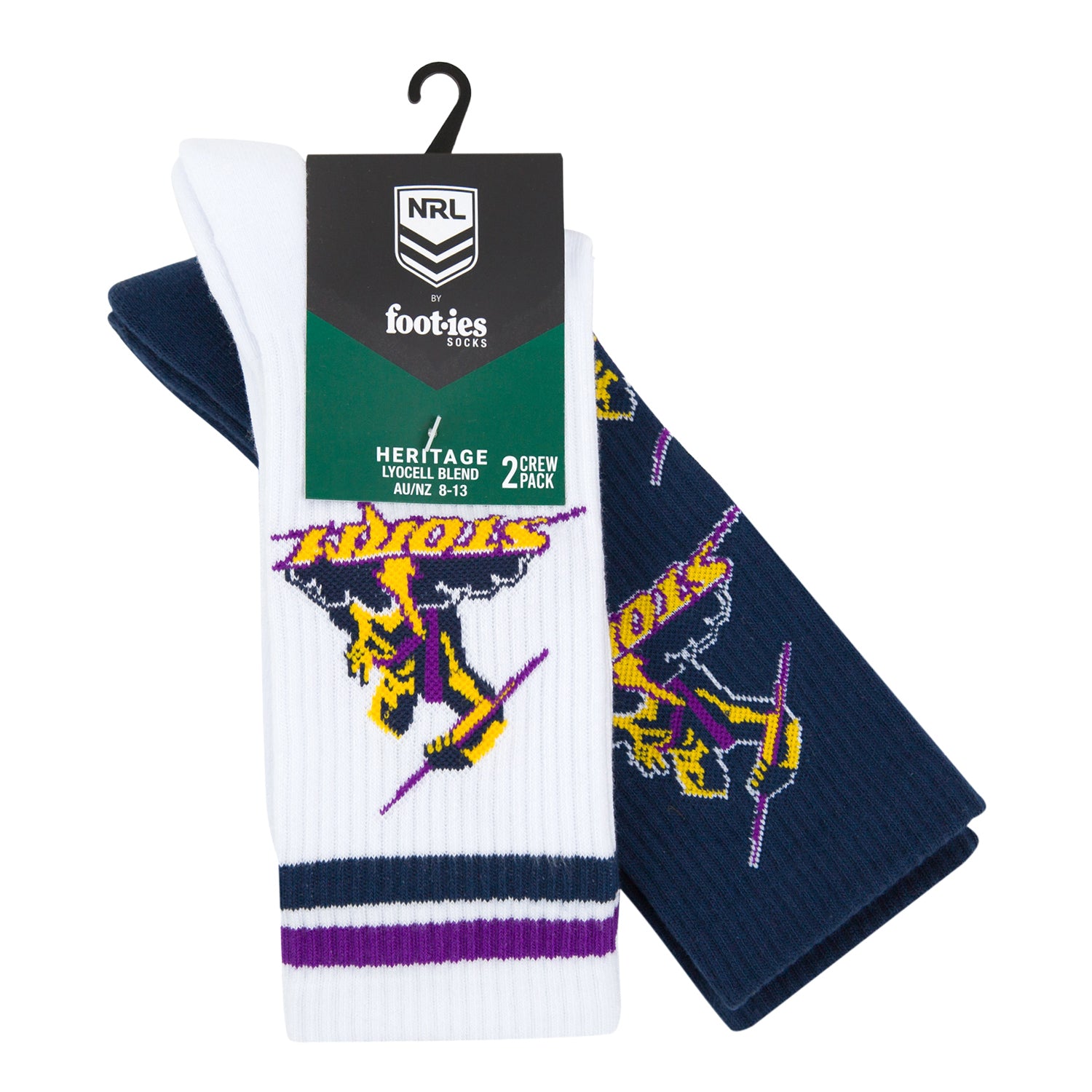Melbourne Storm Retro Sneaker Sock 2 Pack - View 1