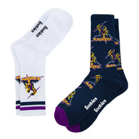 Melbourne Storm Retro Sneaker Sock 2 Pack