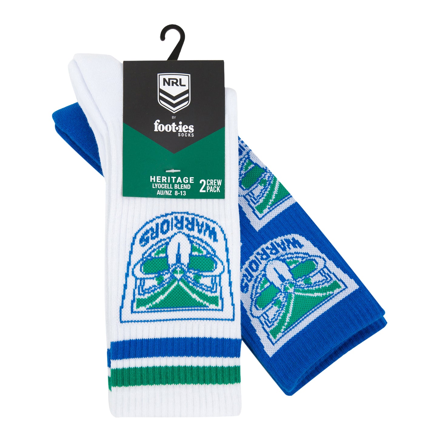 New Zealand Warriors Retro Sneaker Sock 2 Pack