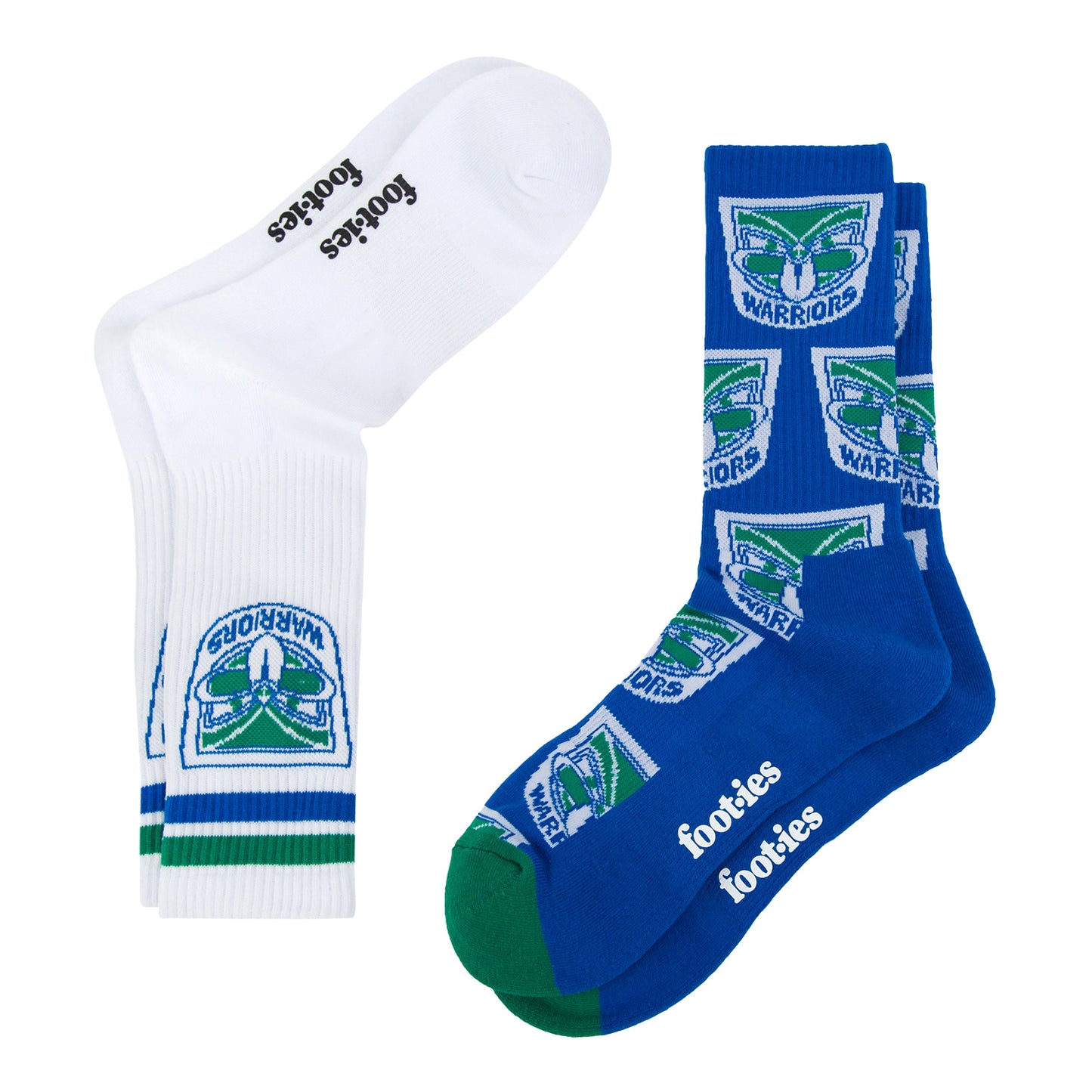 New Zealand Warriors Retro Sneaker Sock 2 Pack