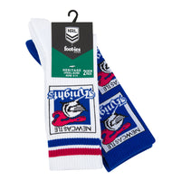 Newcastle Knights Retro Sneaker Sock 2 Pack