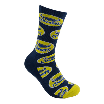 North Queensland Cowboys Retro Sneaker Sock 2 Pack - View 6