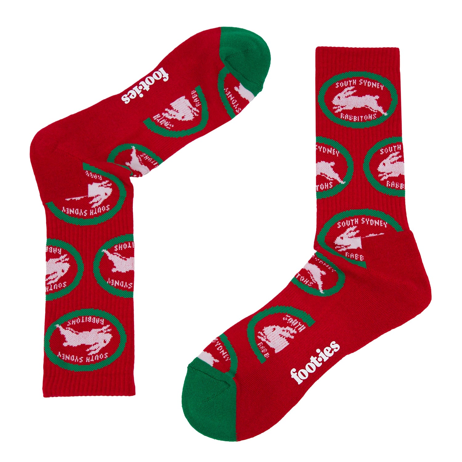 South Sydney Rabbitohs Retro Sneaker Sock 2 Pack - View 4