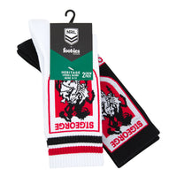St George Illawarra Dragons Retro Sneaker Sock 2 Pack