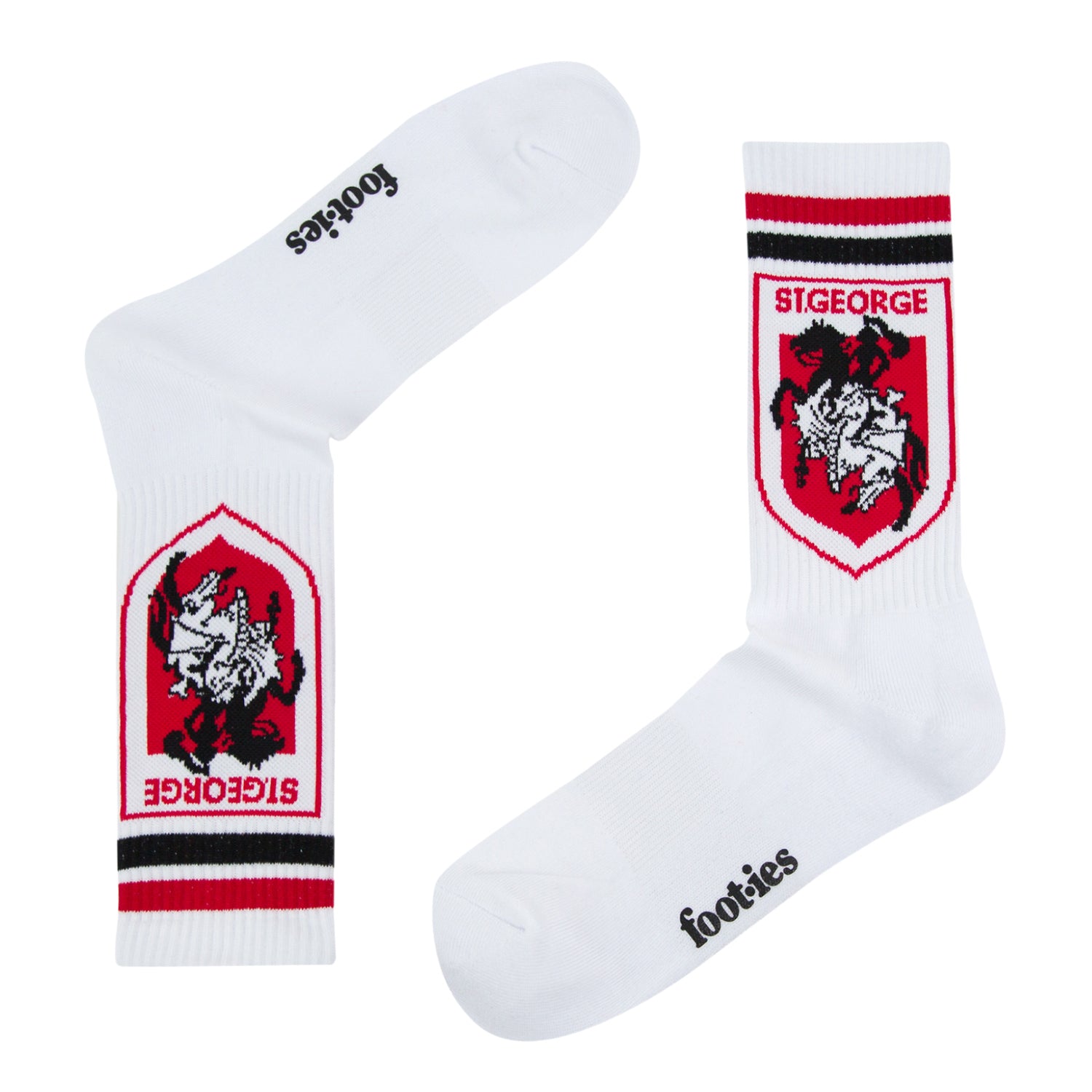 St George Illawarra Dragons Retro Sneaker Sock 2 Pack - View 4