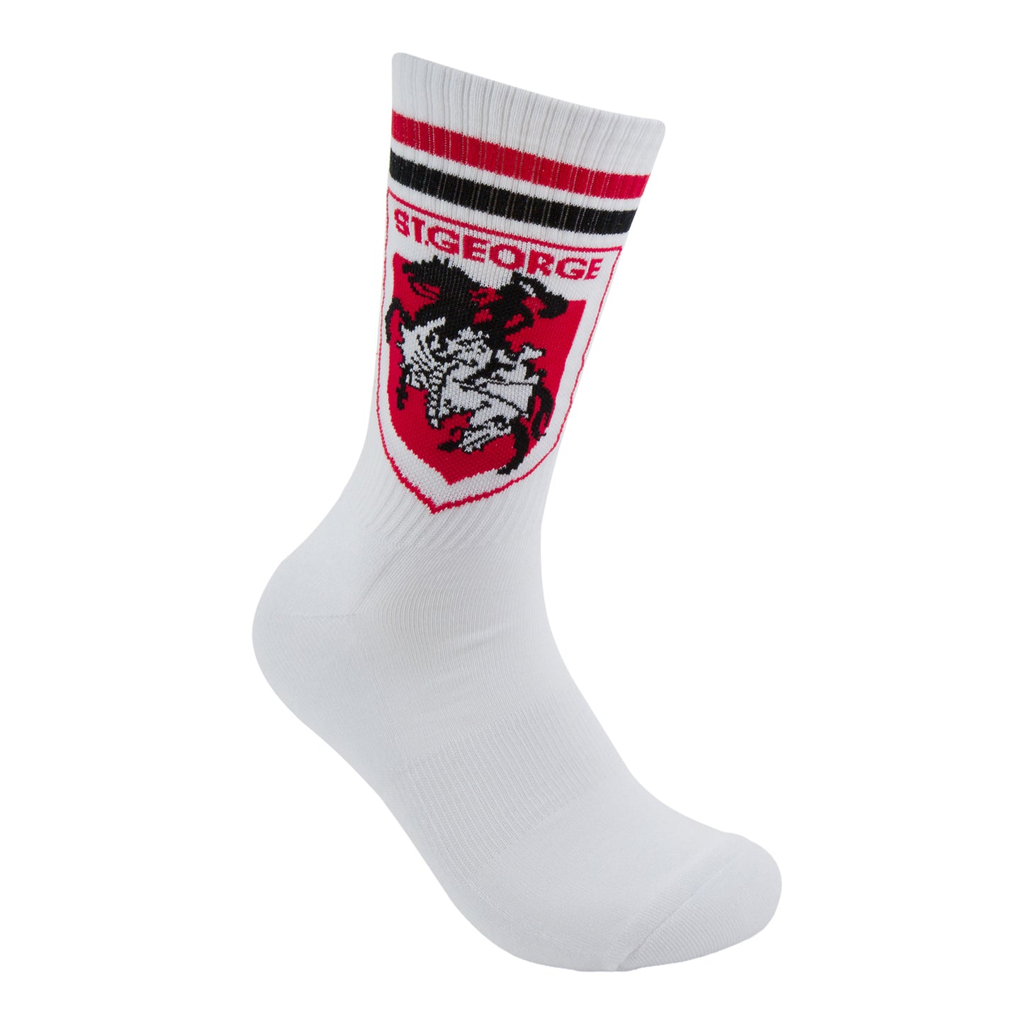 St George Illawarra Dragons Retro Sneaker Sock 2 Pack