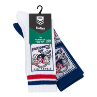 Sydney Roosters Retro Sneaker Sock 2 Pack
