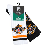 Wests Tigers Retro Sneaker Sock 2 Pack