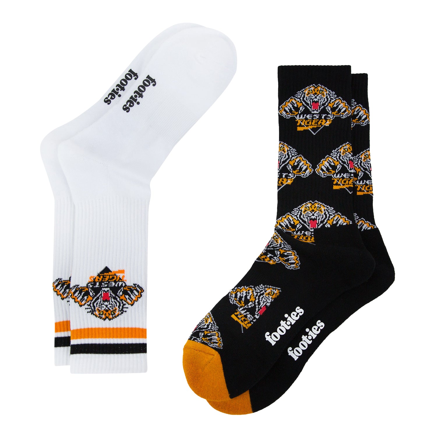 Wests Tigers Retro Sneaker Sock 2 Pack - View 2