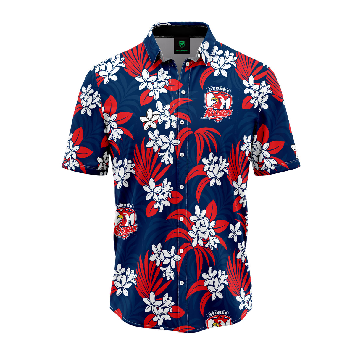 Roosters Reef Hawaiian Shirt Mens