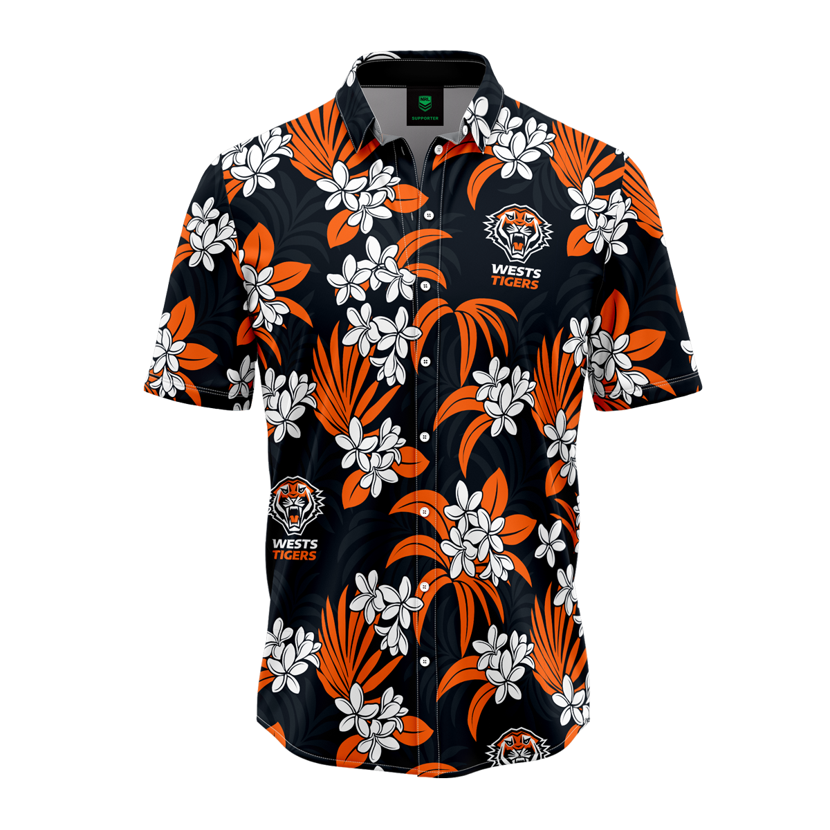 Wests Tigers Reef Hawaiian Shirt Mens - View 3
