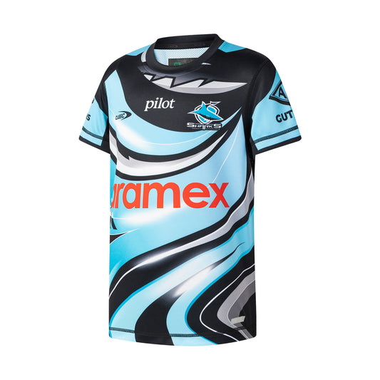 Cronulla-Sutherland Sharks Youth 2026 Pro Warm Up Tee - View 2