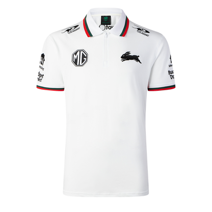 South Sydney Rabbitohs Mens 2026 Media Polo White - View 1