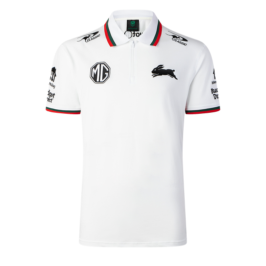 South Sydney Rabbitohs Mens 2026 Media Polo White - View 1