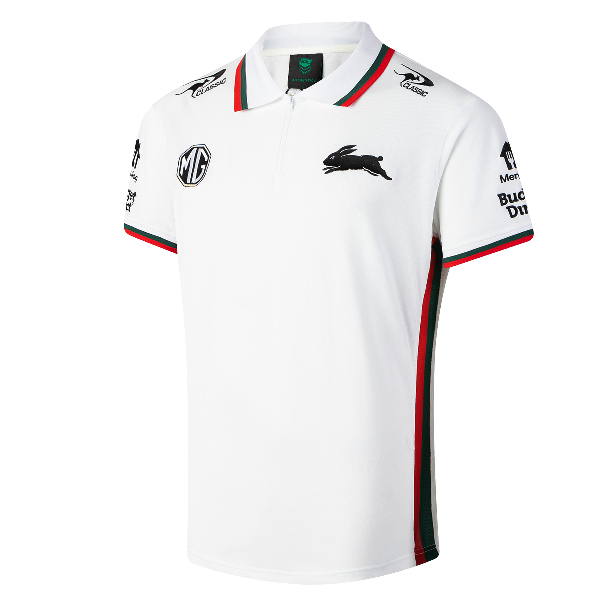 South Sydney Rabbitohs Mens 2026 Media Polo White - View 2