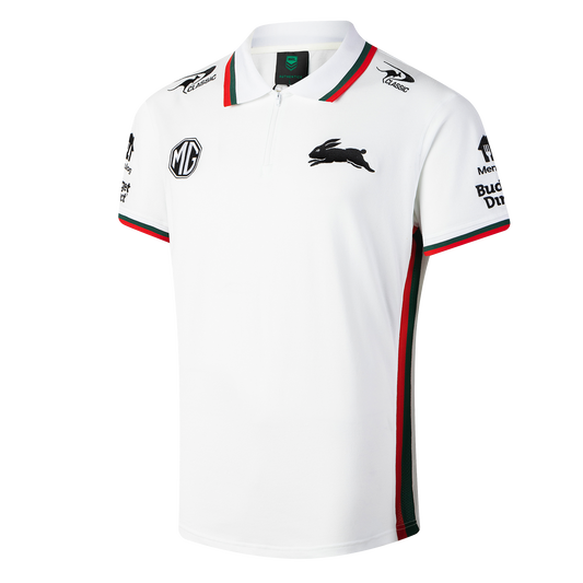 South Sydney Rabbitohs Mens 2026 Media Polo White - View 2