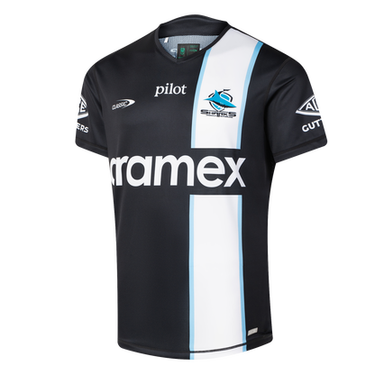 Cronulla Sharks Mens 2026 Pro Training Tee Black - View 2