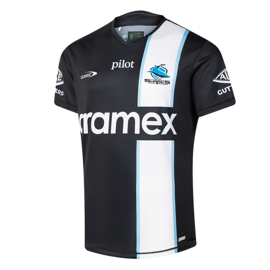 Cronulla Sharks Mens 2026 Pro Training Tee Black - View 2