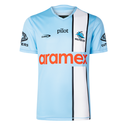 Cronulla Sharks Mens 2026 Pro Training Tee Blue - View 1