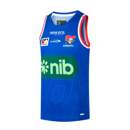 Newcastle Knights Mens 2026 Pro Training Singlet Blue - View 2