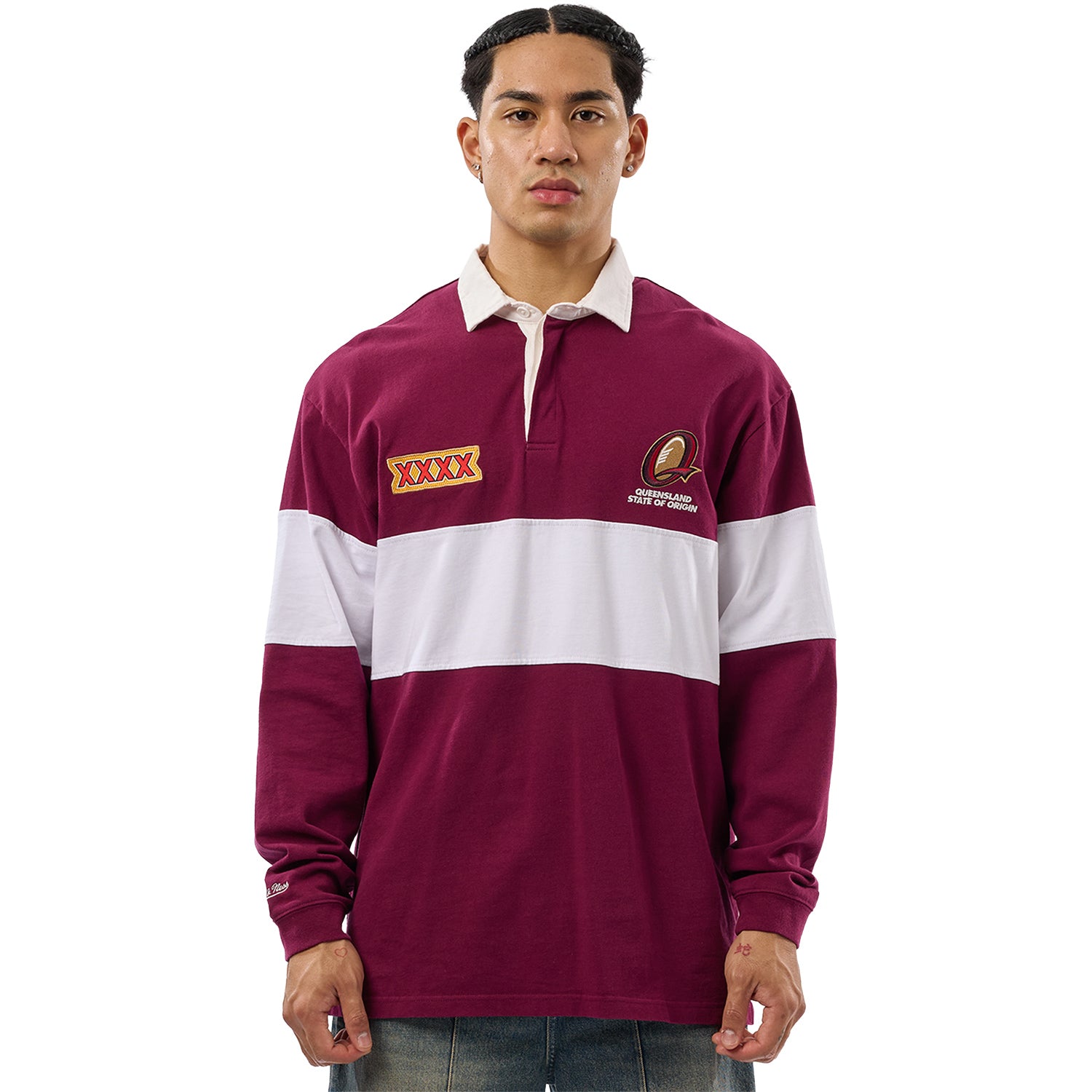 QLD Maroons Mens Paneled Rugby Top – NRL Shop