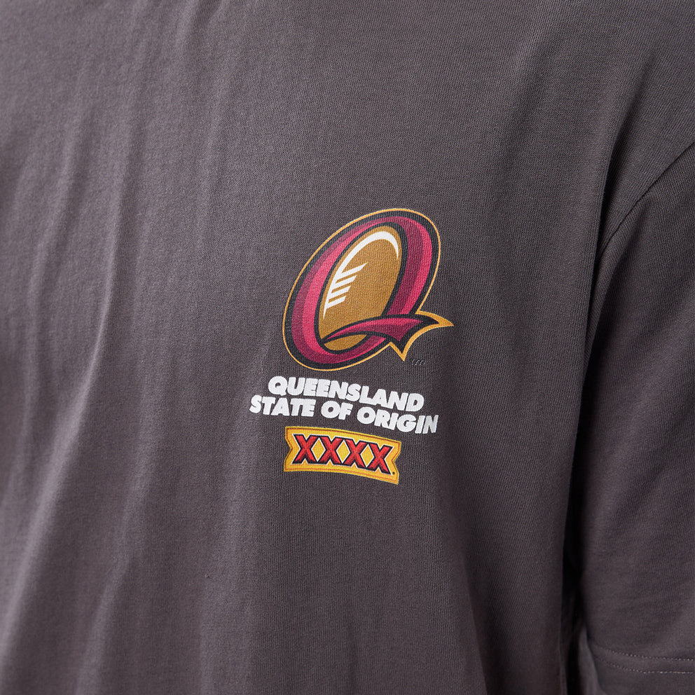 QLD Maroons Mens Toad Vintage Tee - View 4