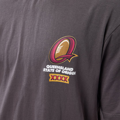 QLD Maroons Mens Toad Vintage Tee - View 4