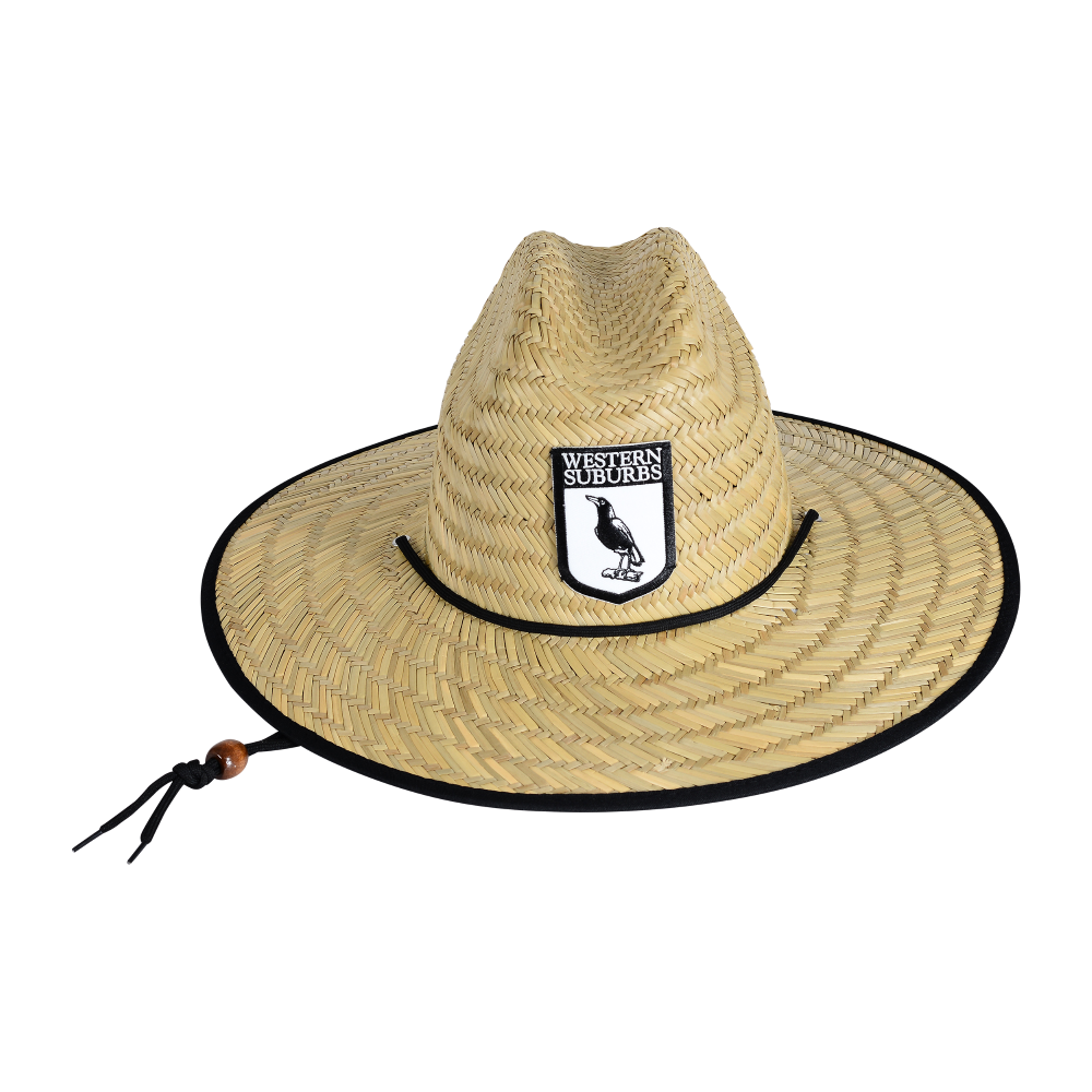 Magpies Adult Retro Straw Hat