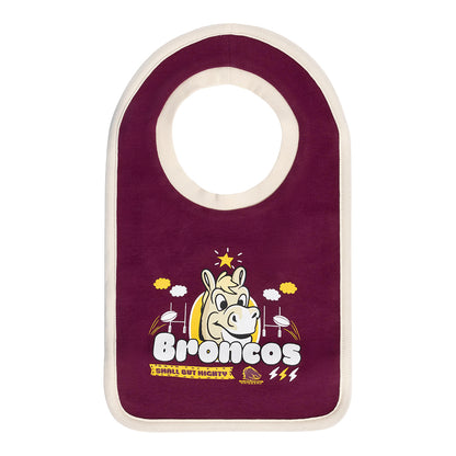 Brisbane Broncos Baby Bib - 2 Pack