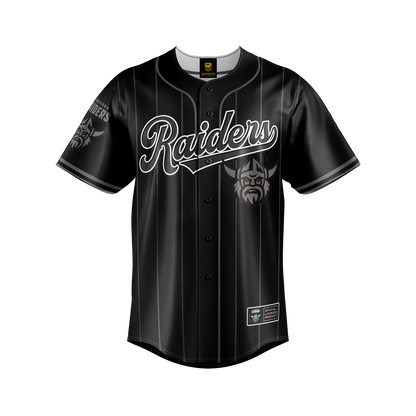 Canberra Raiders Adult Blackout Baseball Shirt - View 1