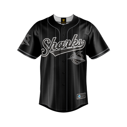 Cronulla-Sutherland Sharks Adult Blackout Baseball Shirt - View 1