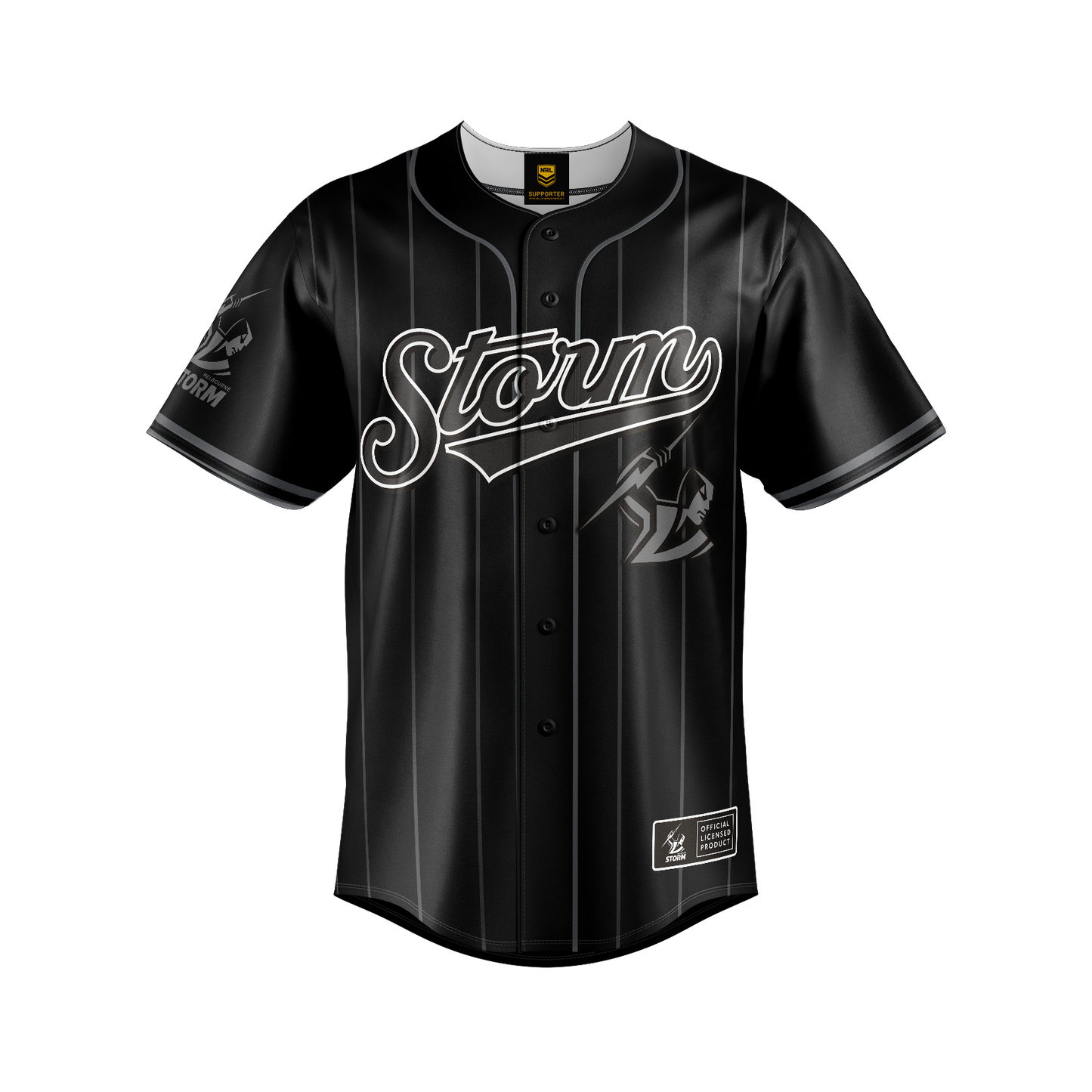 Melbourne Storm Adult Blackout Baseball Shirt