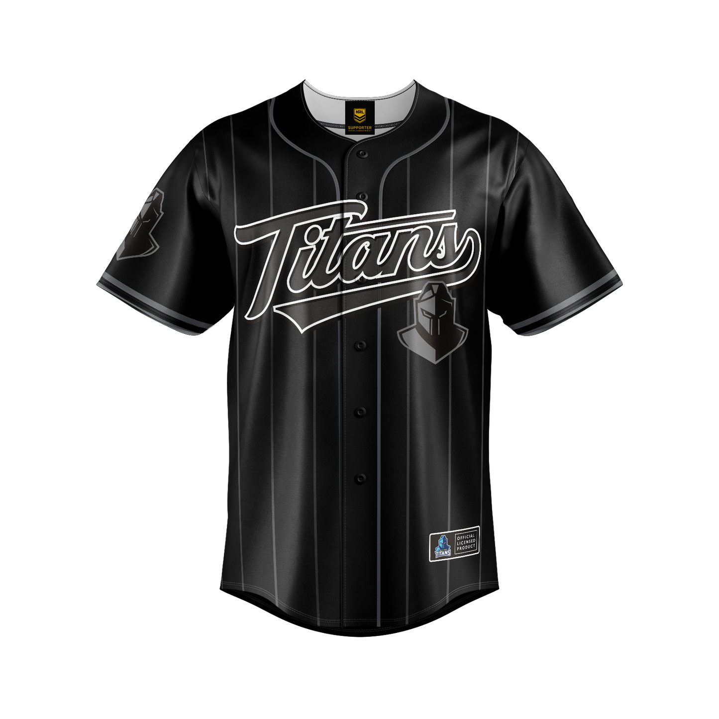 Gold Coast Titans Adult Blackout Baseball Shirt