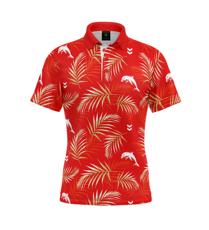 Dolphins Adult Palm Beach Golf Polo Shirt - View 1