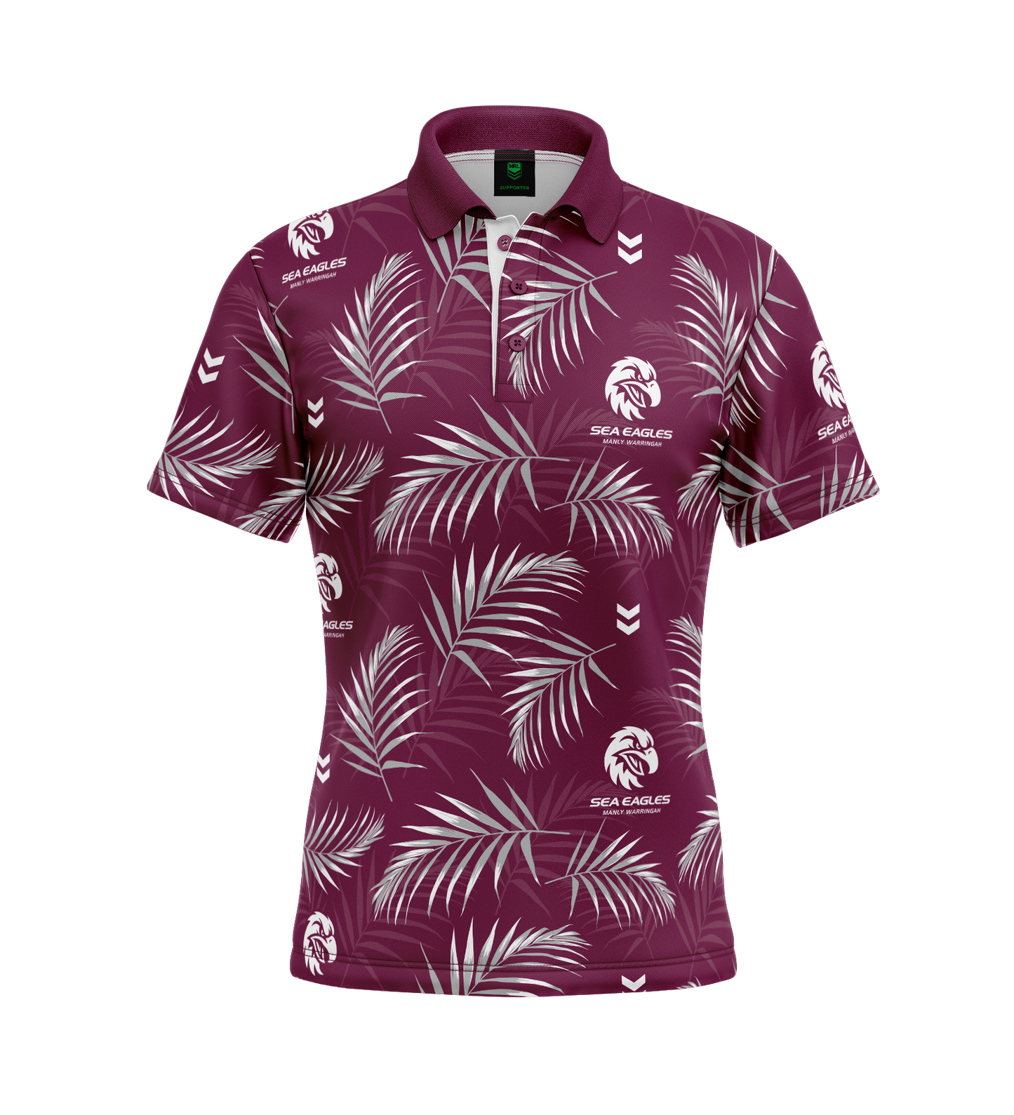 Manly Warringah Sea Eagles Adult Palm Beach Golf Polo Shirt