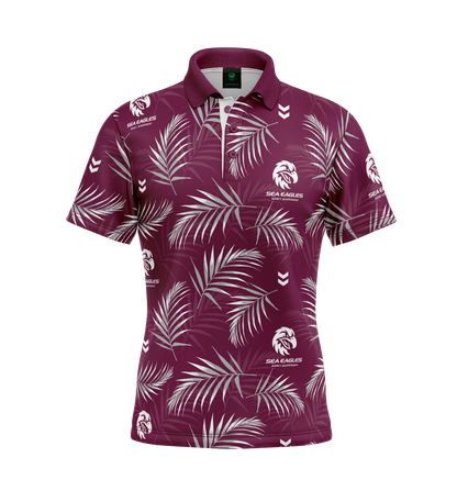 Manly Warringah Sea Eagles Adult Palm Beach Golf Polo Shirt - View 1