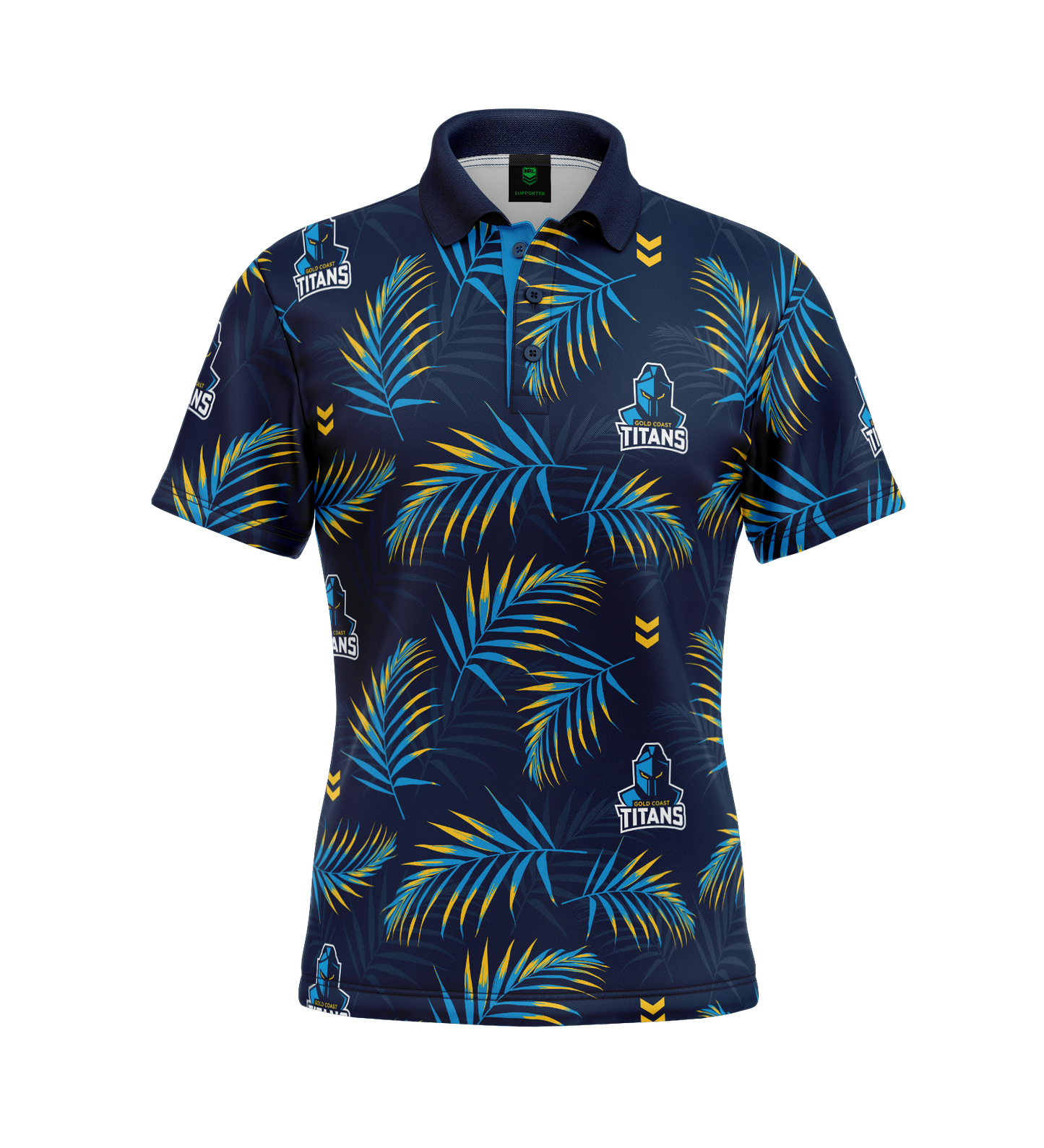 Gold Coast Titans Adult Palm Beach Golf Polo Shirt