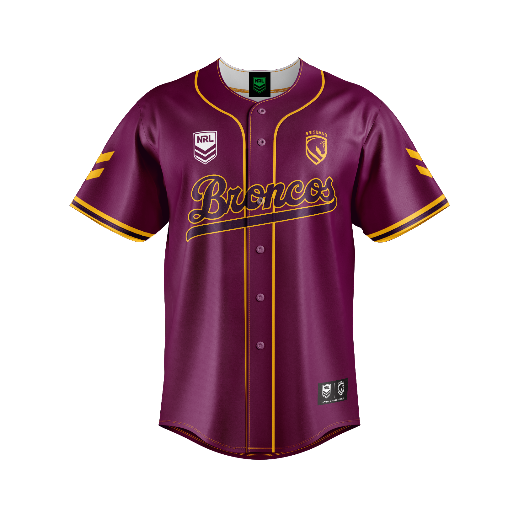 Brisbane Broncos Homer Baseball Shirt - View 1