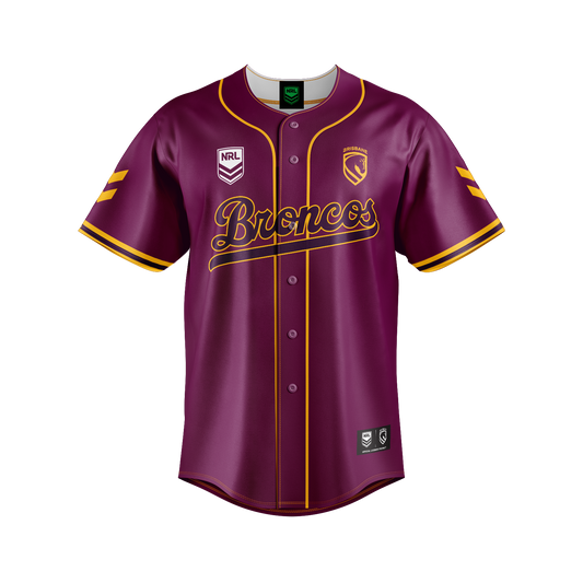 Brisbane Broncos Homer Baseball Shirt - View 1