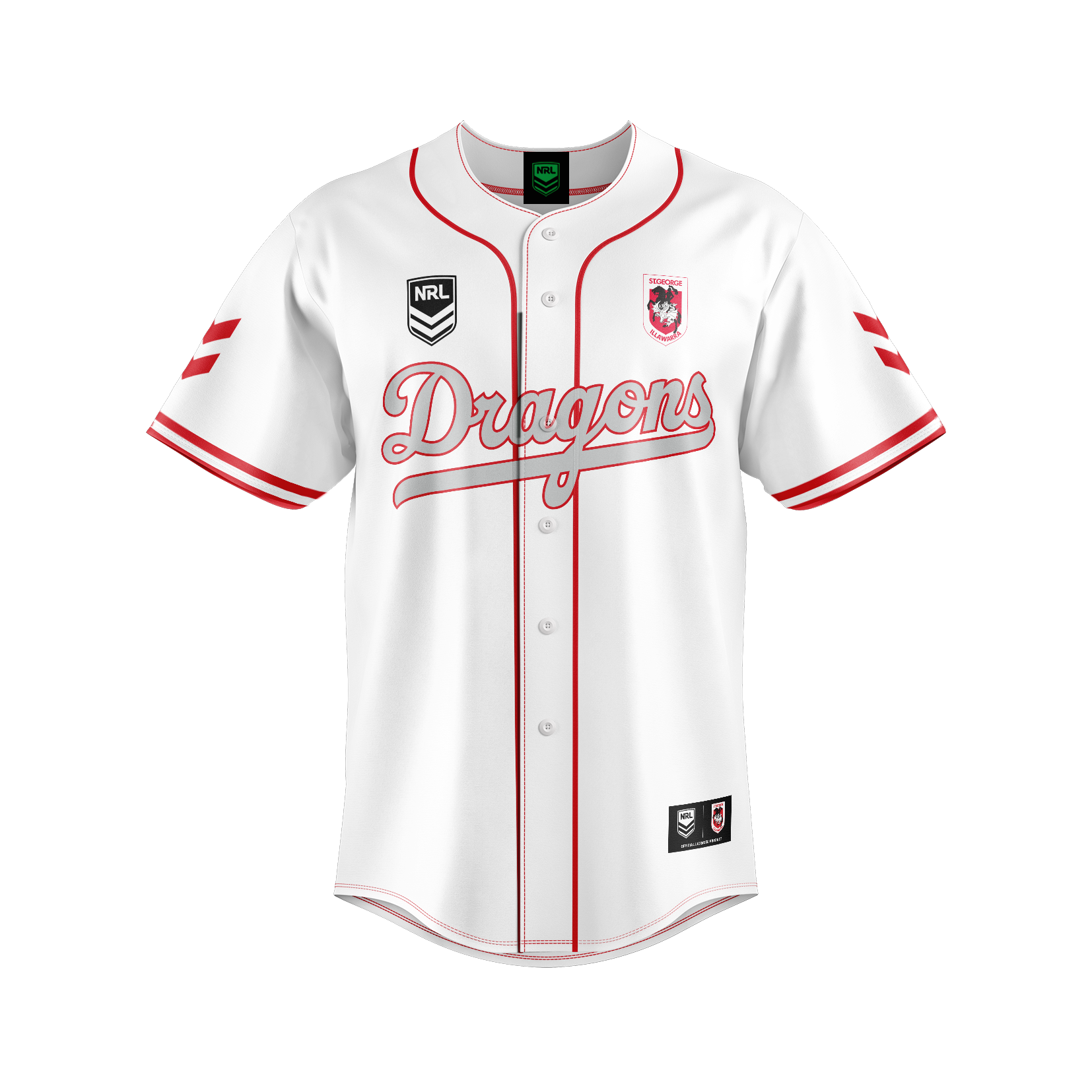 St George Illawarra Dragons Homer Baseball Shirt - View 1
