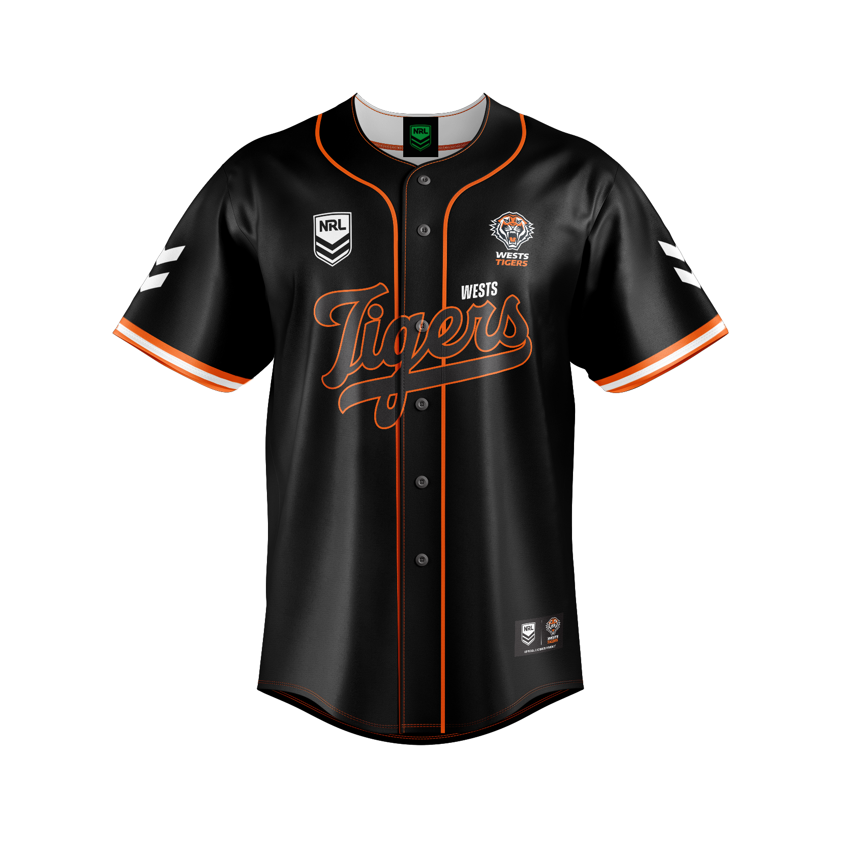Wests Tigers Homer Baseball Shirt - View 1