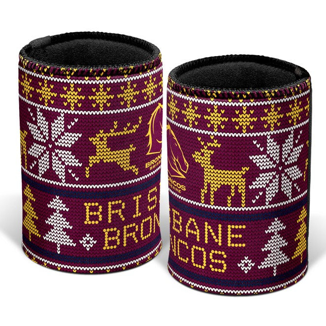 Brisbane Broncos Xmas Can Cooler