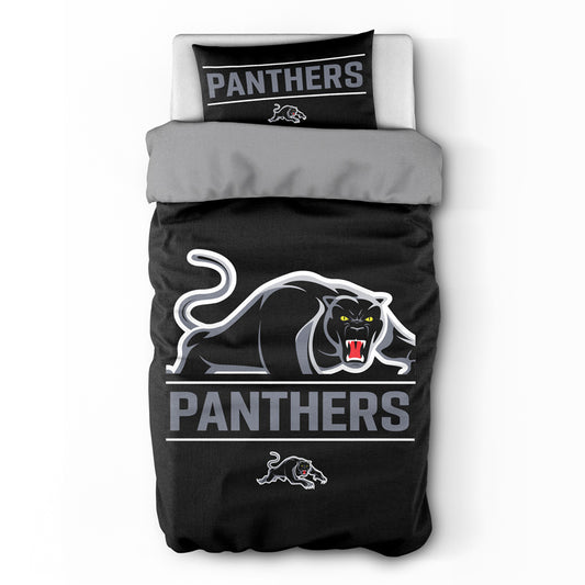 Penrith Panthers Quilt Cover Set Single - View 1