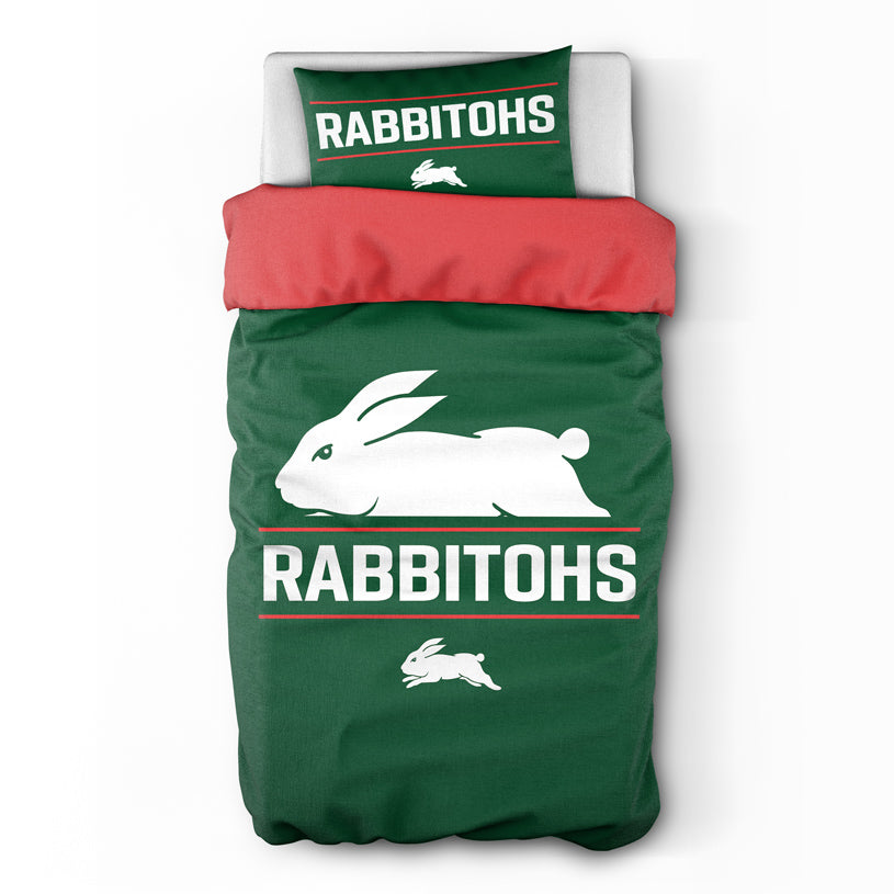 South Sydney Rabbitohs Quilt Cover Set Single