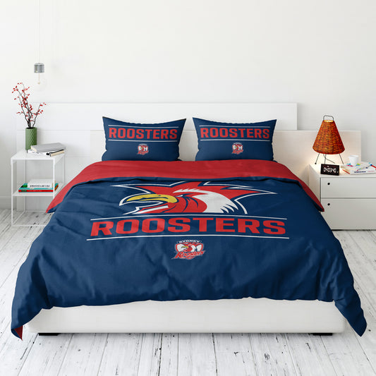 Sydney Roosters Quilt Cover Set Queen - View 1