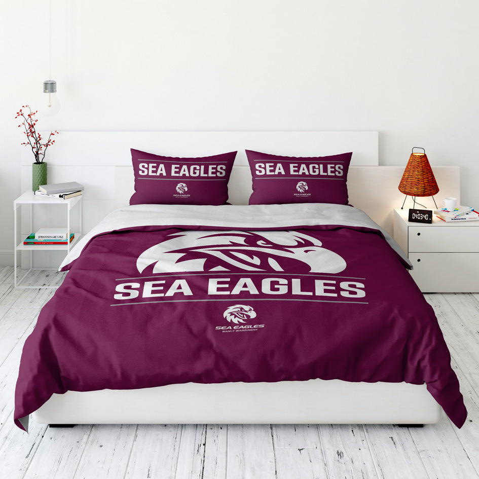 Manly Warringah Sea Eagles Quilt Cover Set Queen - View 1