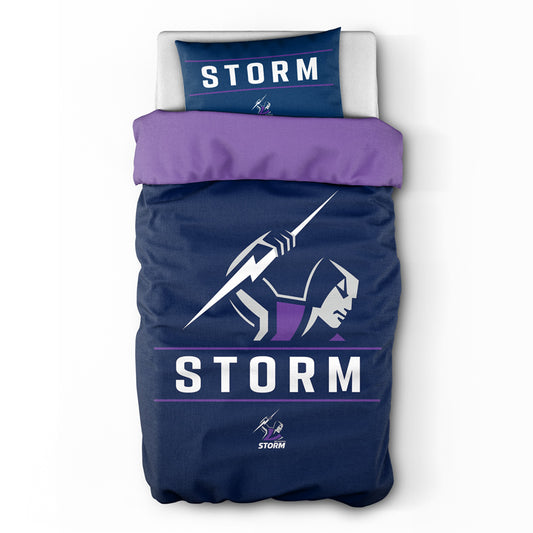 Melbourne Storm Quilt Cover Set Single - View 1