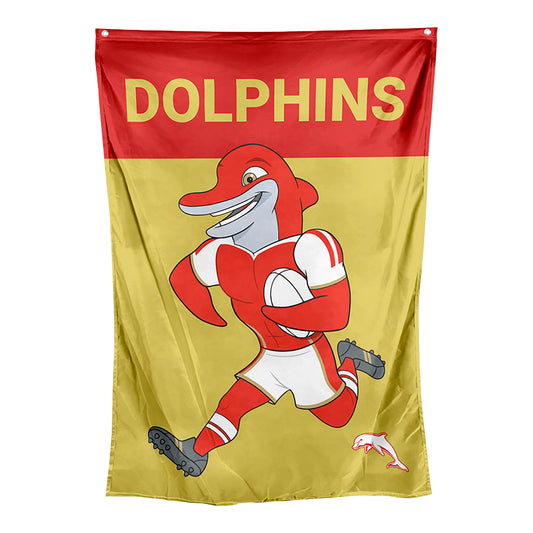 Dolphins Mascot Wall Flag