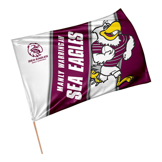 Manly Warringah Sea Eagles Retro Game Day Flag - View 1
