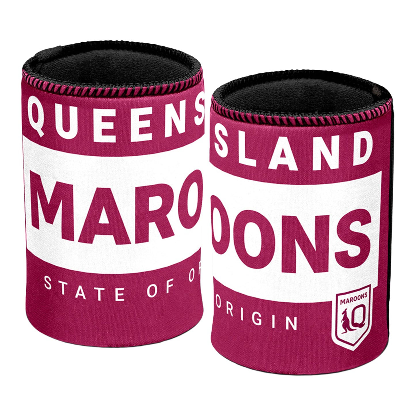 QLD Maroons Text Can Cooler